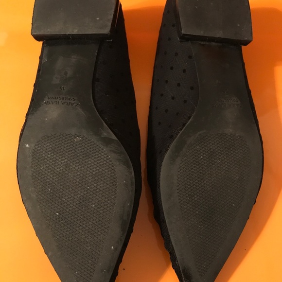 Zara Dotted Mesh rhinestone flats size 35 - Picture 5 of 6